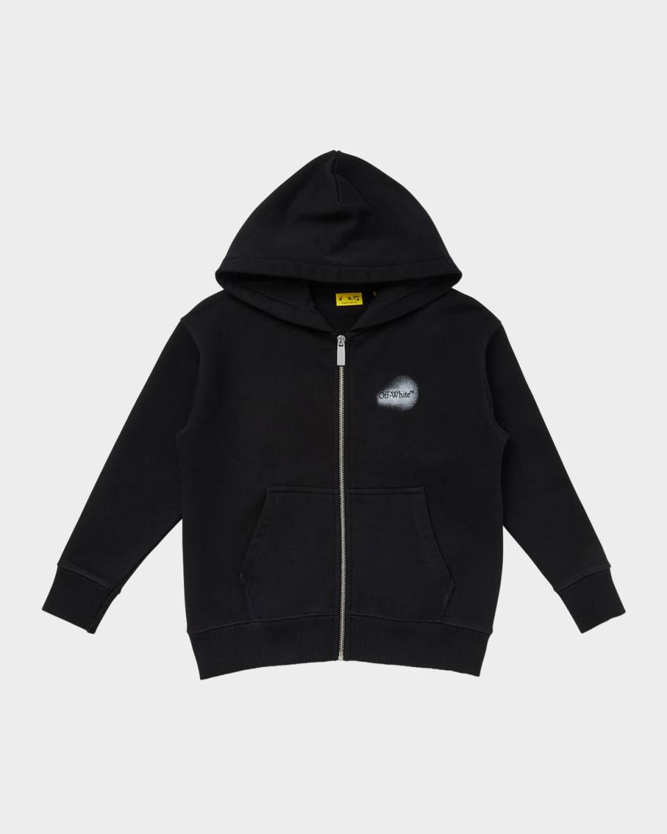 Boy's Arrow Spray Zip-Front Hoodie, Size 6-12